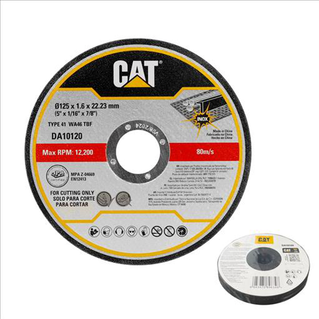 صورة Cat® 10 Pack FLAT METAL & INOX CUTTING WHEEL TI (125 x 1.6 x 22 mm) 5"